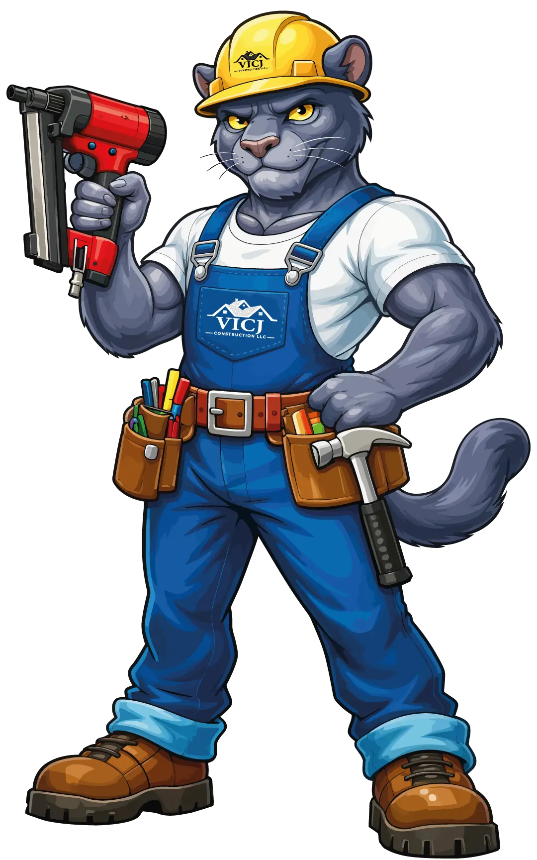Vic J Construction mascot